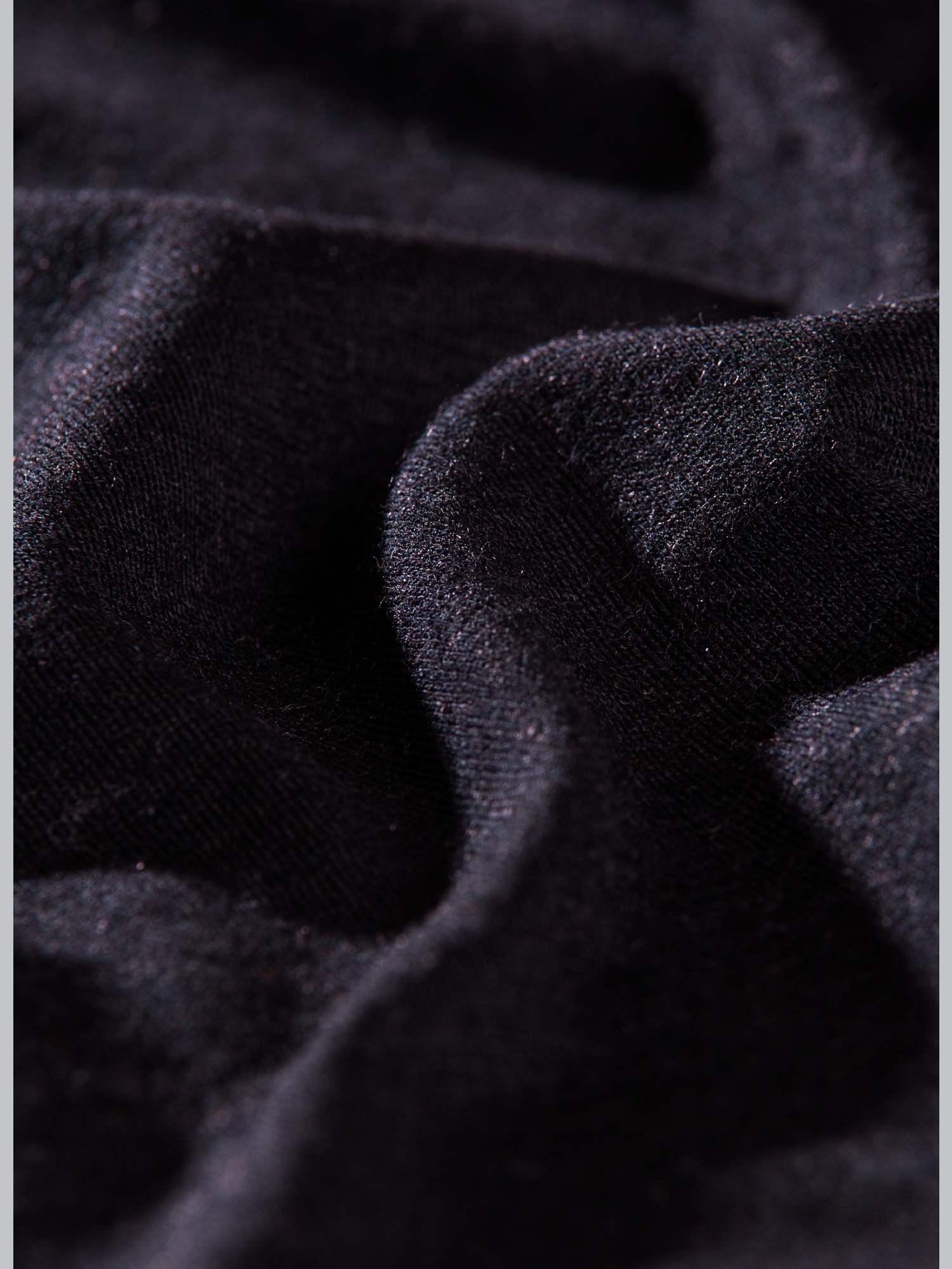 T-Shirt aus Merinowolle Schwarz