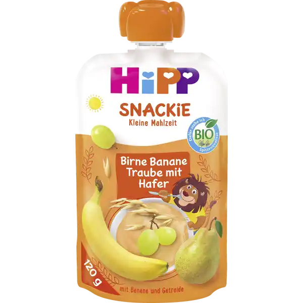 Bio Snackie Birne-Banane-Traube mit Hafer