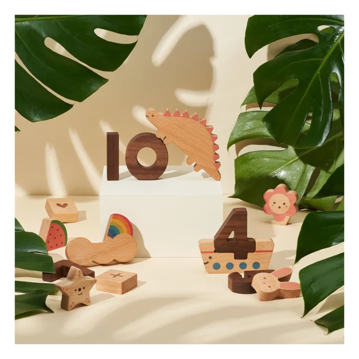 OIOIOOI Blocs chiffres en bois