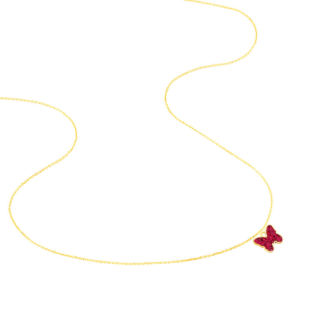 Collier Solena Papillon Or Jaune