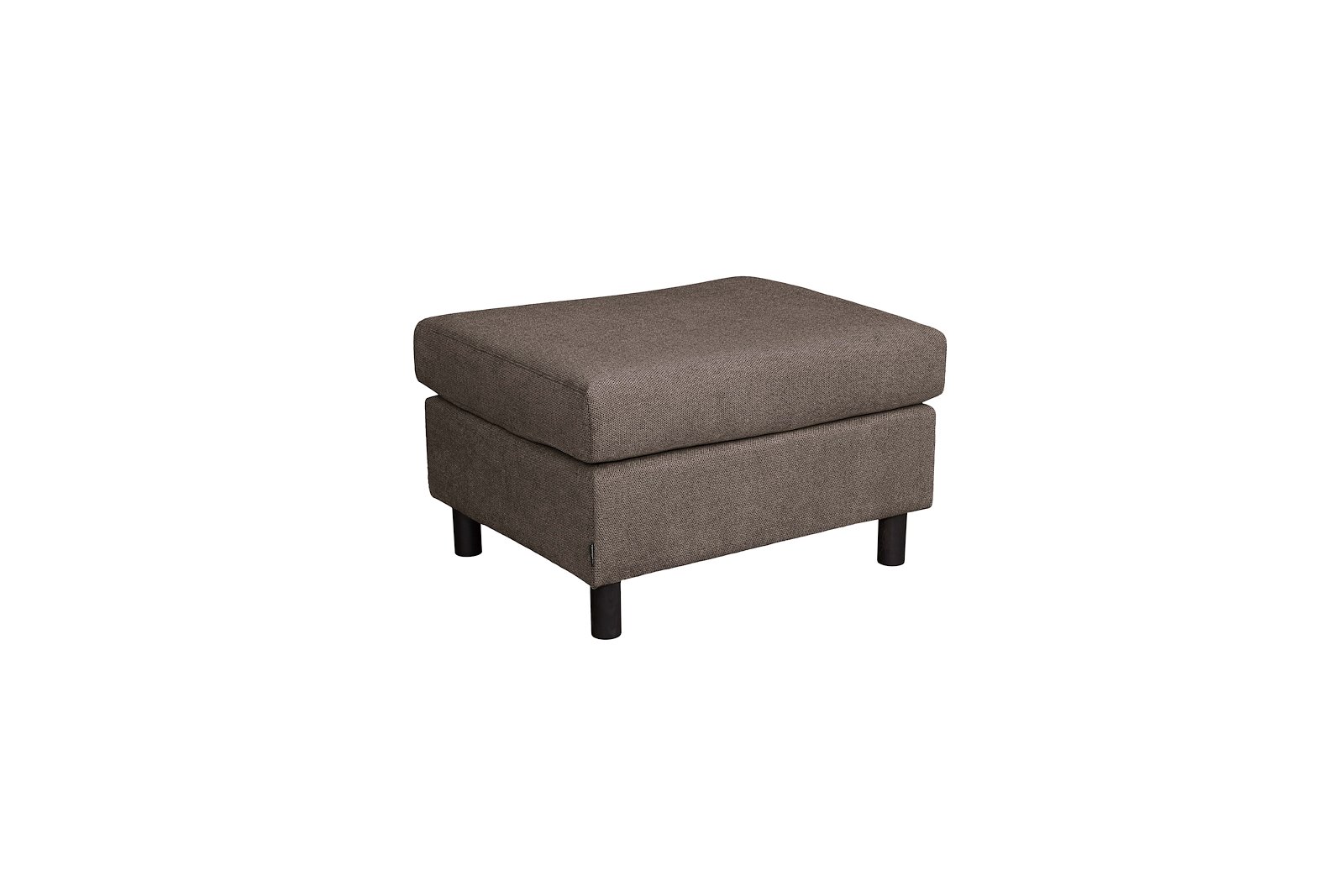 Square Pall Tekstil Enter 108 Wood, runde bein eik sort H12cm