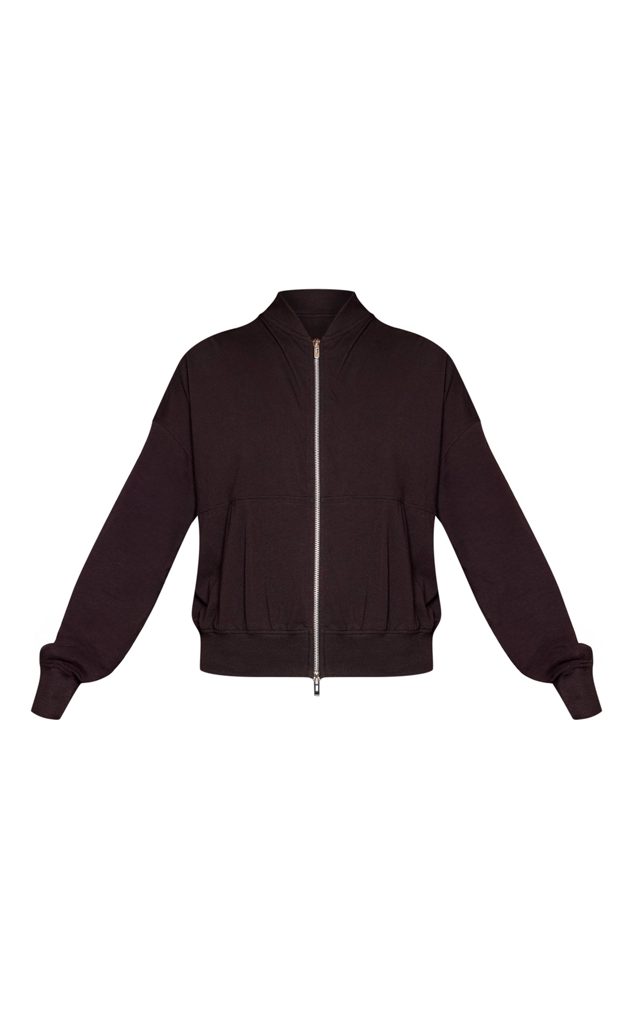 Noir Ensemble Coordonné Bomber Décontracté Zippé