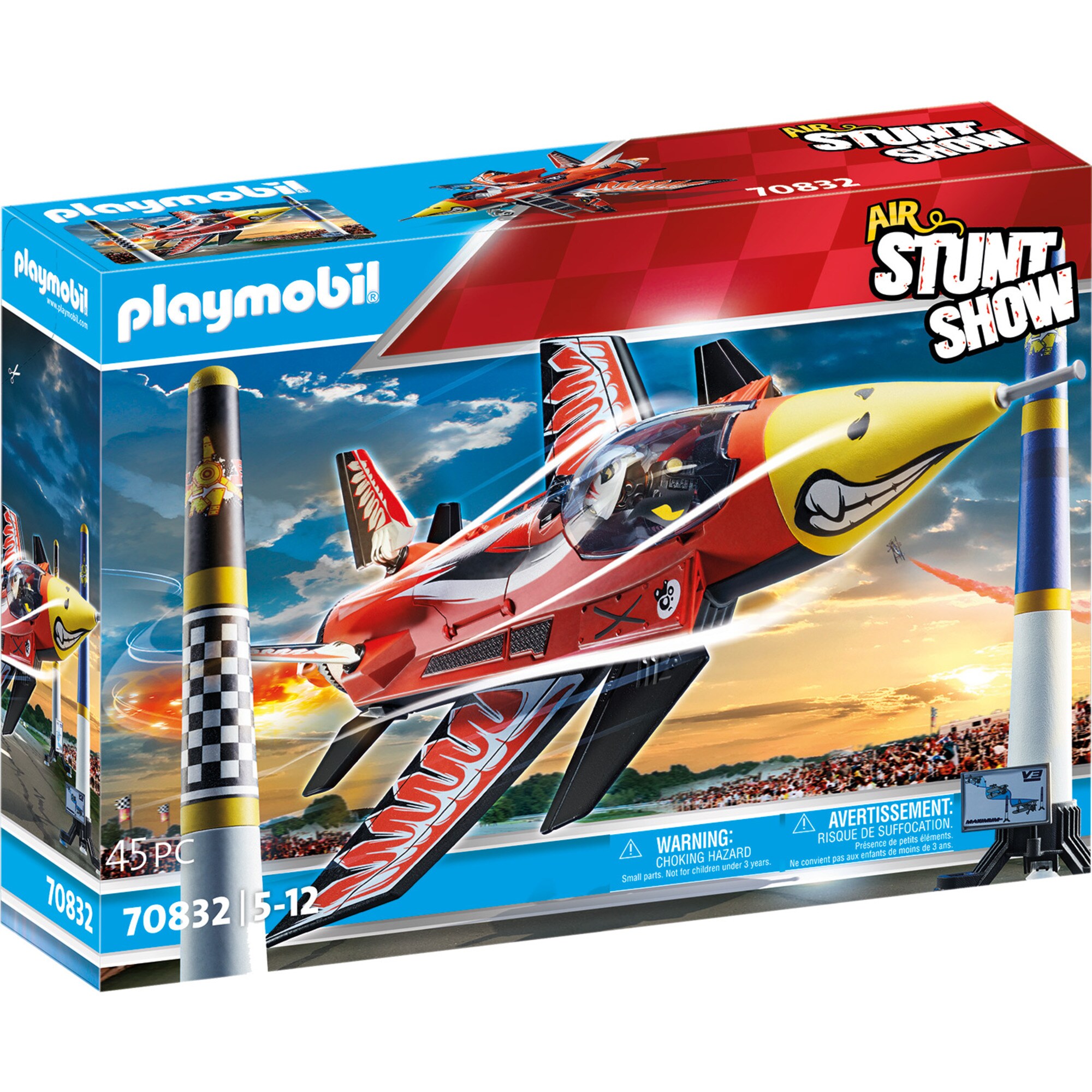 PLAYMOBIL Konstruktionsspielzeug Air Stuntshow Düsenjet 