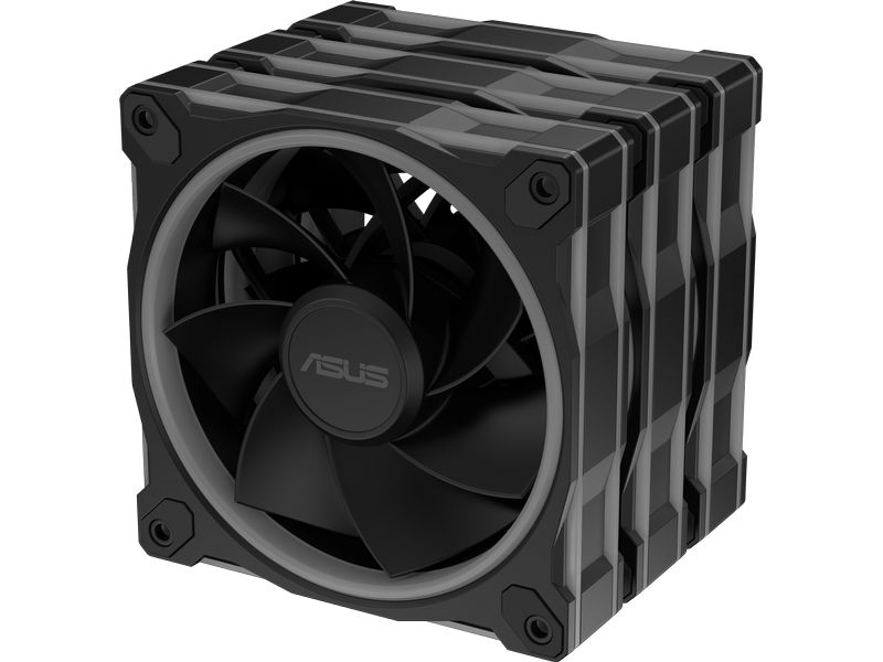 ASUS PC-Lüfter Prime MR120 Fan ARGB Reverse 3 in 1 Schwarz Dreierpack rückseitig beleuchteter Reverse-Lüfter mit ARGB und PWM