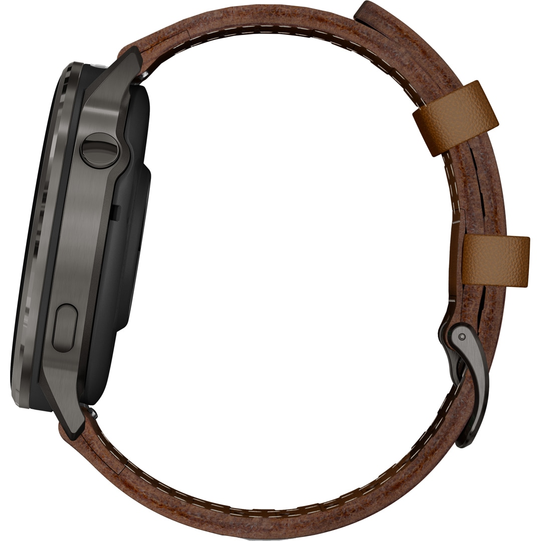 Garmin Venu 4 - 45mm Schwarz mit Lederarmband