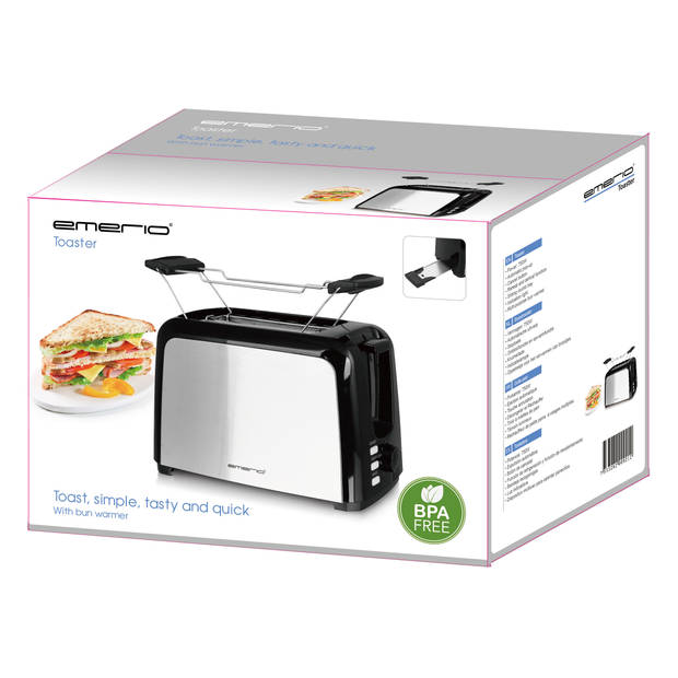 Emerio TO-123924 broodrooster zwart/rvs 750W