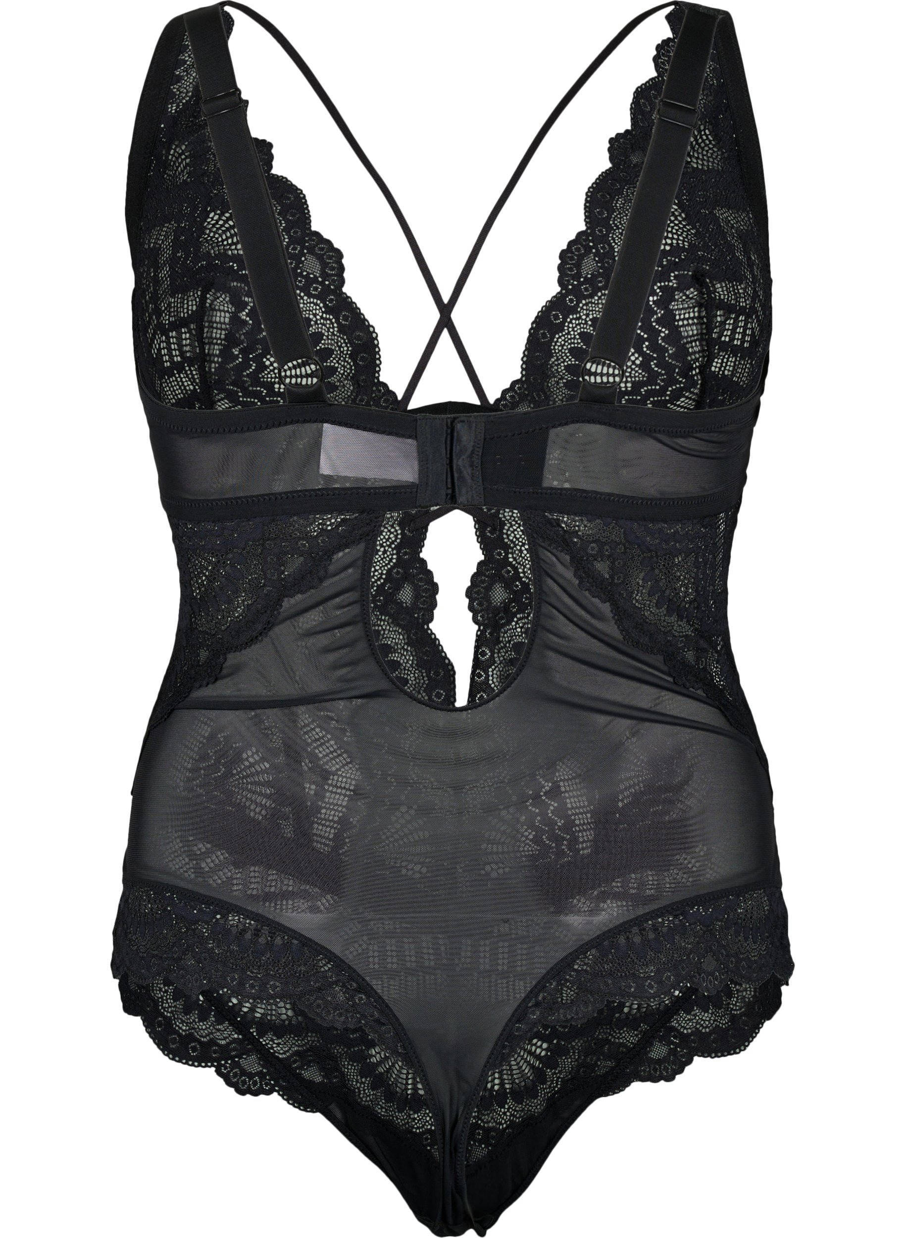 Zizzi stringbody CAETTA zwart