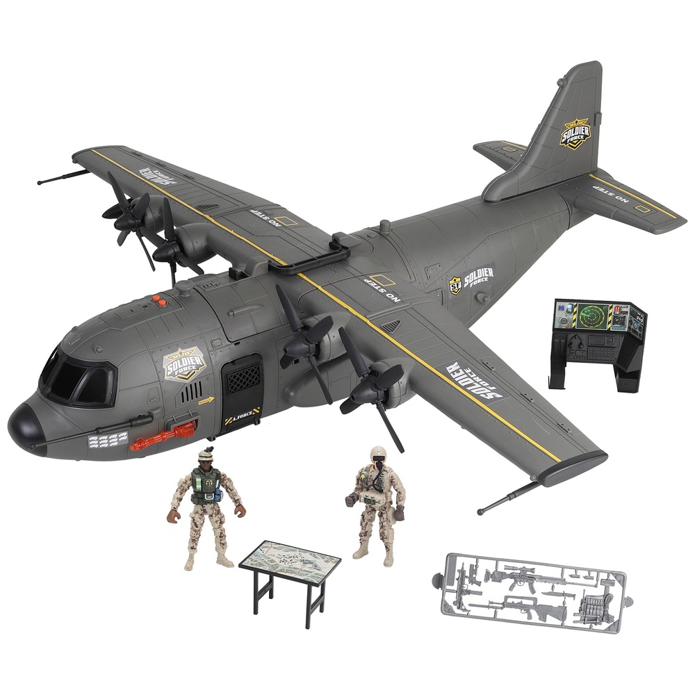 Soldier Force Licht- und Sound-Hercules-Frachtflugzeug-Set