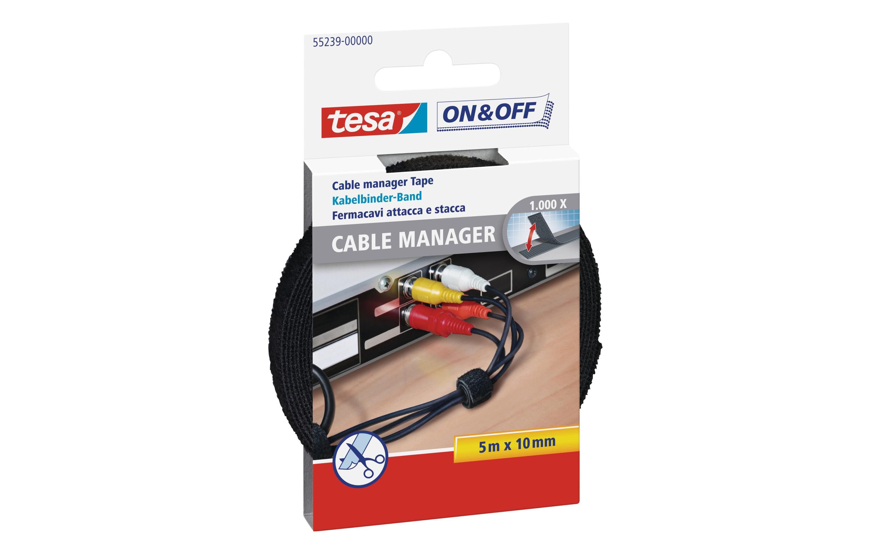 Klettband-Rolle Velcro 10 mm x 5 m, SchwarzUniversal, schwarz
