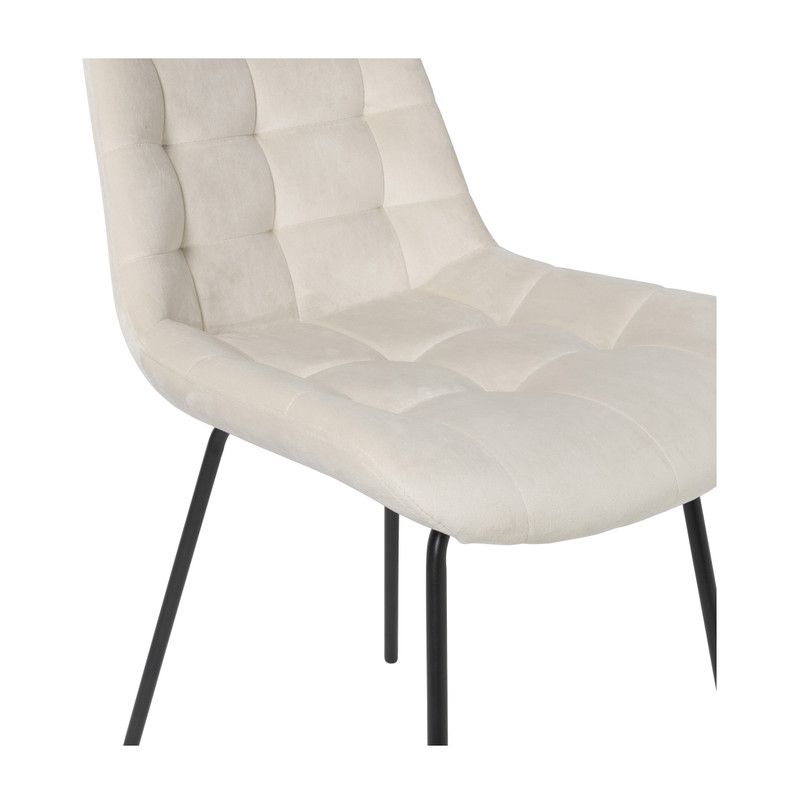 Eetkamerstoel velvet - beige - 79x50x44 cm
