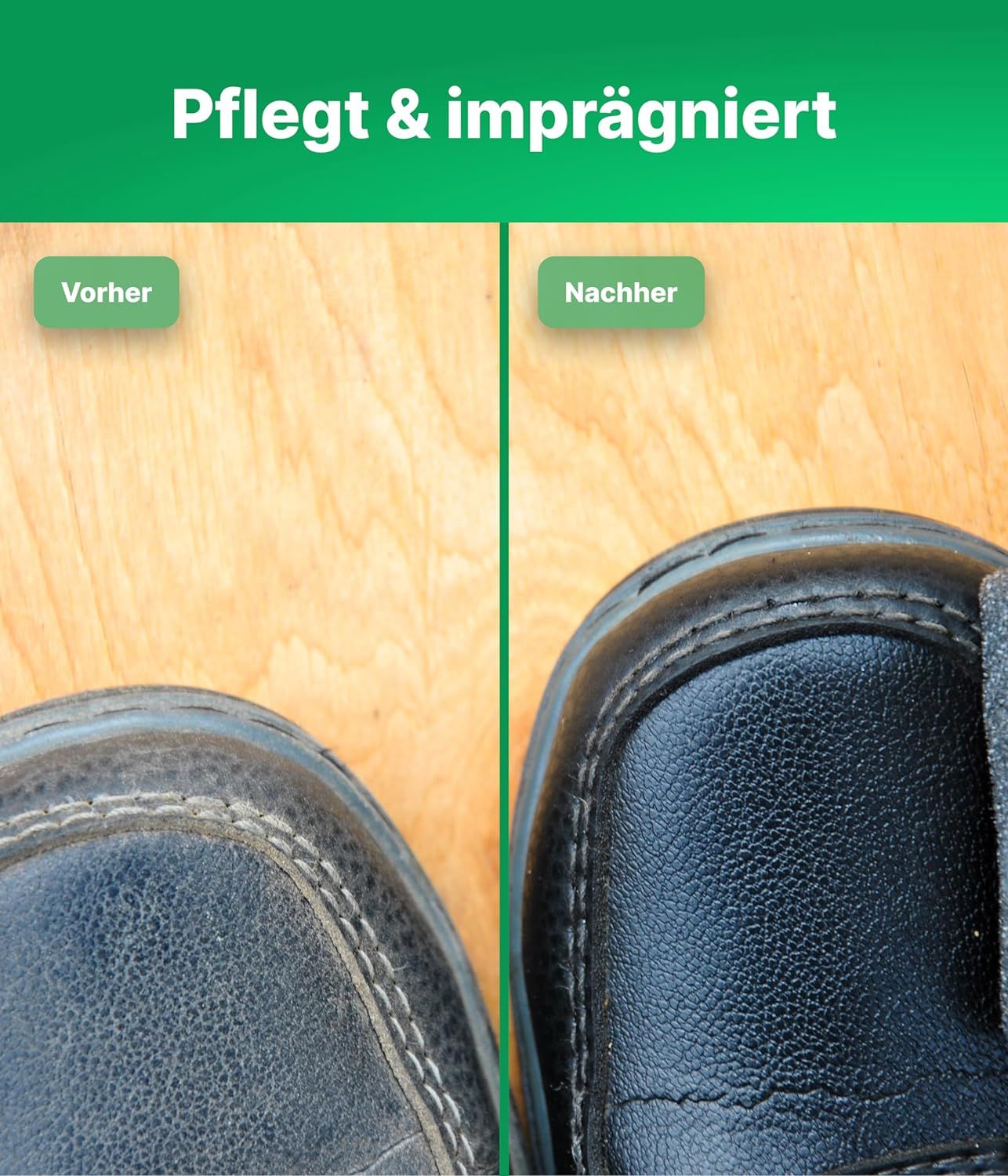 Emma Grün® Schuhwachs farblos mit Bienenwachs inkl. wiederverwendbarem Schwamm