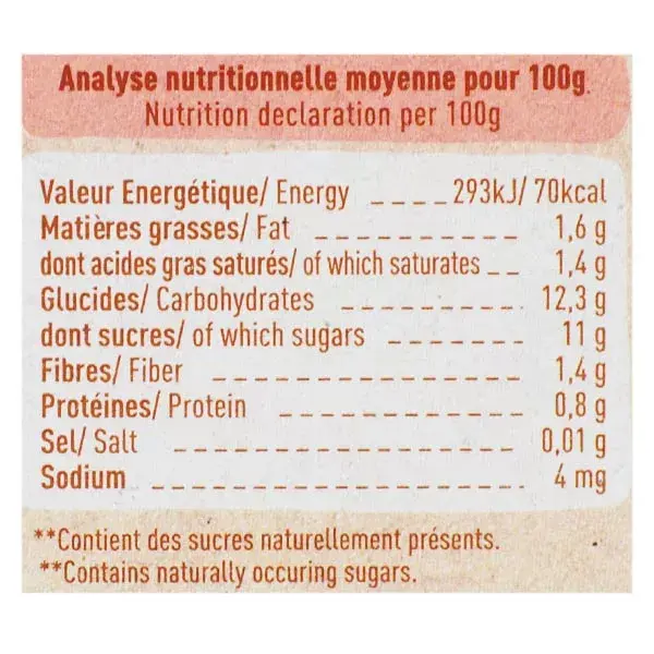 Babybio Fruits Kiwi Manga Leite de Coco Sachê +6m Orgânico 4 x 90g