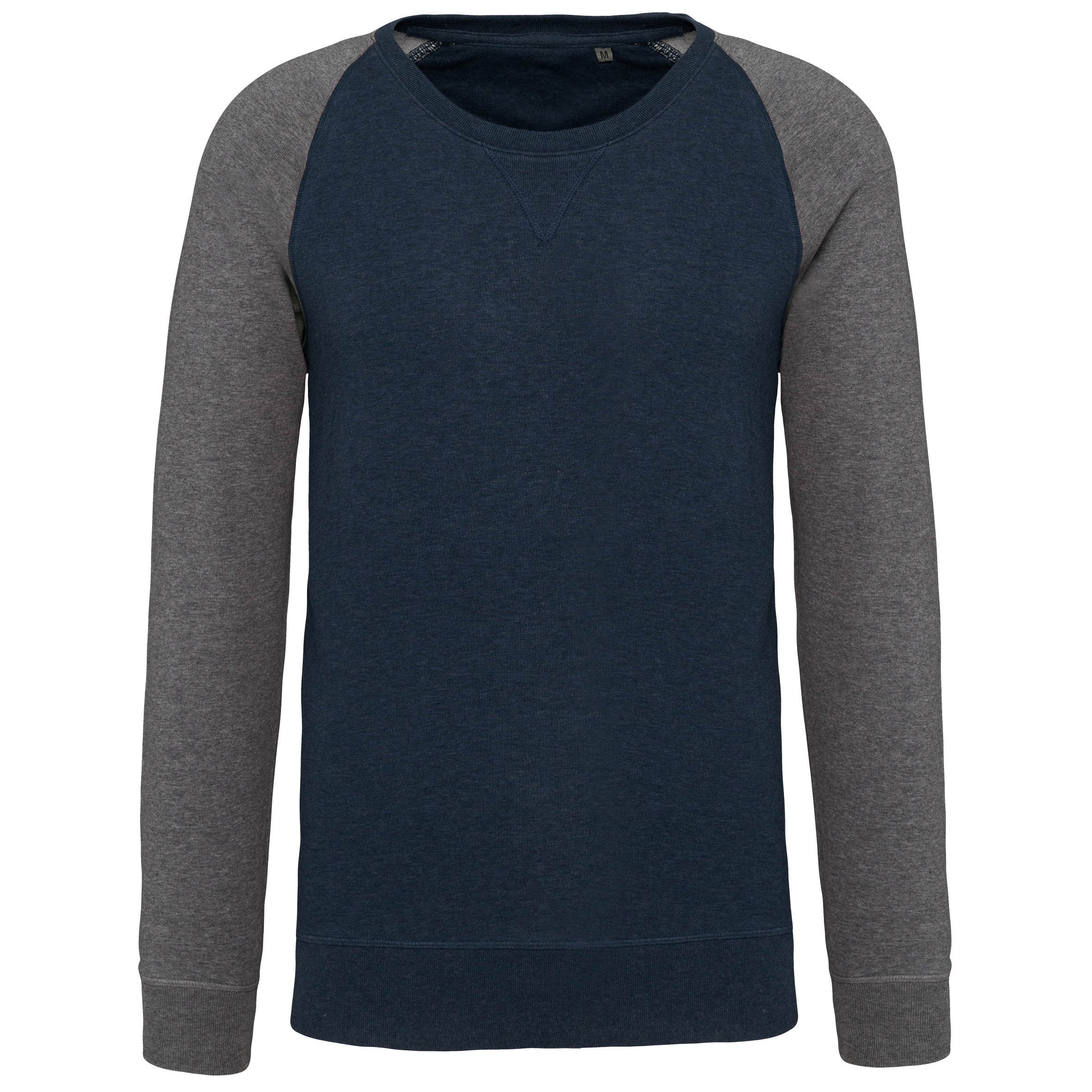 Kariban K491 - Sweat-shirt BIO bicolore col rond manches raglan homme