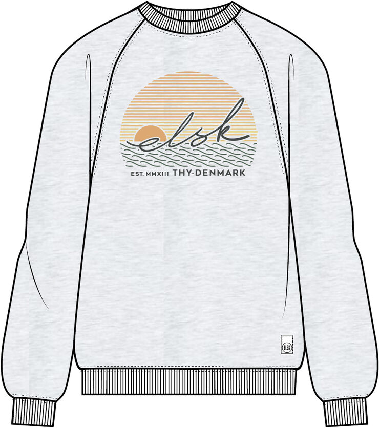 ELSK SUNSIGN MEN'S TVÆRS CREWNECK Stone green