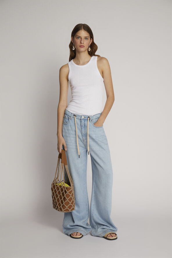 MUNTHE OBEY Tencel Pants Blue