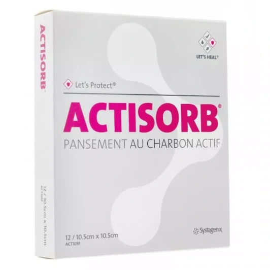 Actisorb Pansement au Charbon Actif x12