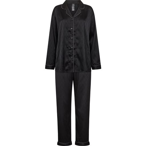 Hype The Detail Satin Pyjamassæt, Black, L