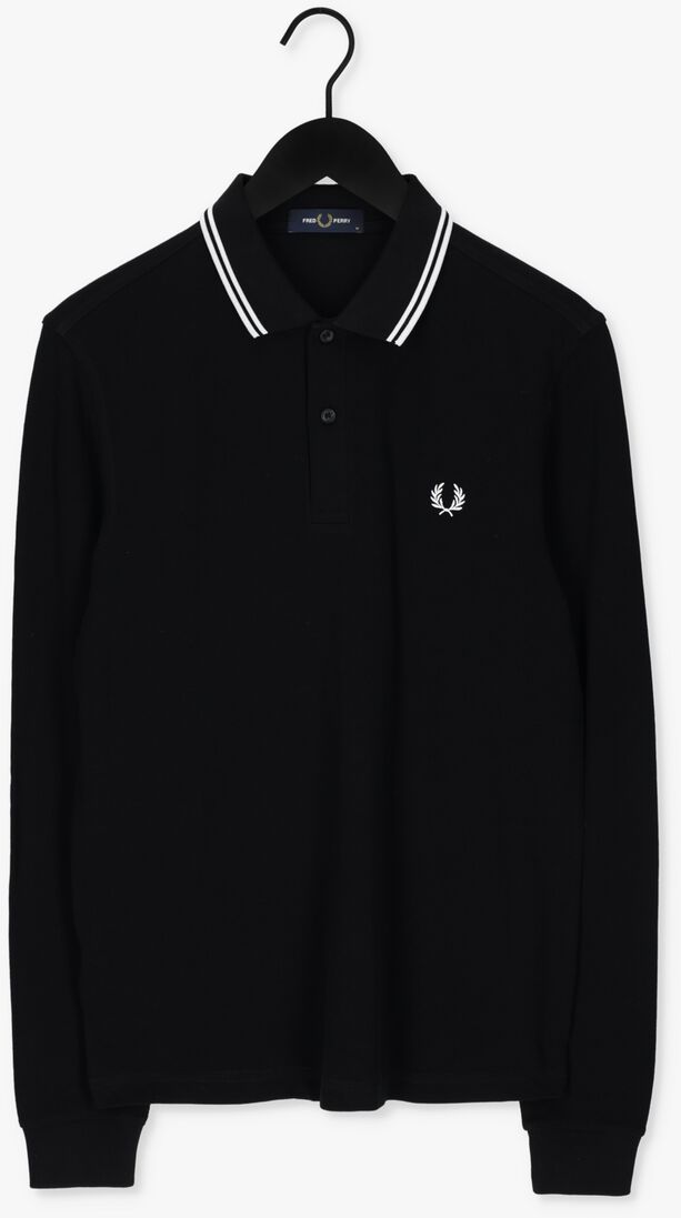 FRED PERRY zwarte fred perry polo ls twin tipped shirt