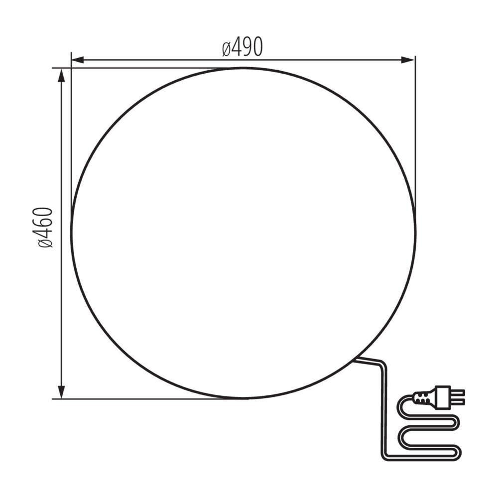 Tuinbal Stono in grijs E27 IP65 490mm