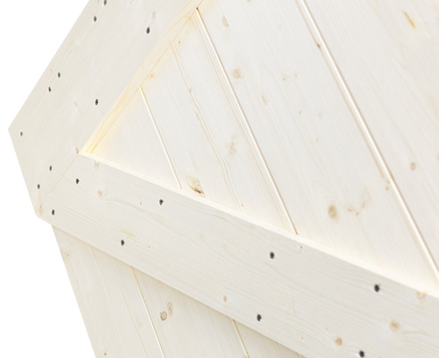Complete schuifdeurset Barn Door Motif Z Spruce 79x210 cm inclusief deurblad, schuifdeurbeslag en krukset
