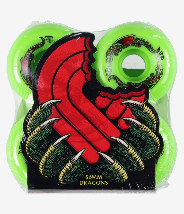 Powell-Peralta Dragons V6 Wide Cut Rollen (green) 56mm 93A 4er Pack