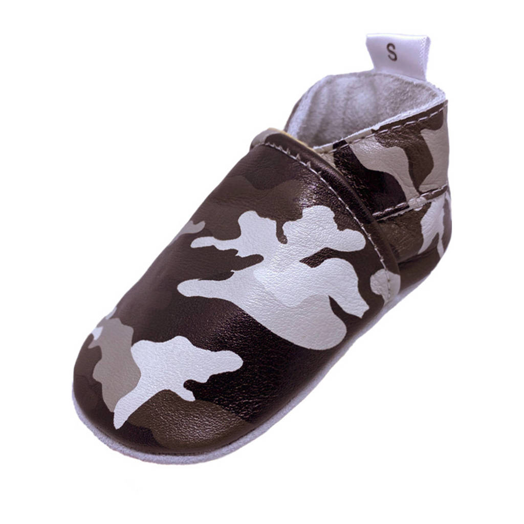 Babysteps leren babyslofjes met camouflageprint