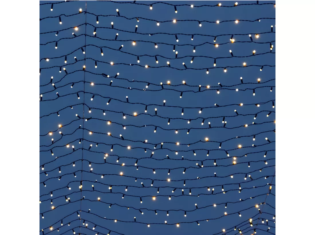 Guirlande lumineuse solaire 8 modes YOGY Jaune Plastique 33.90M
