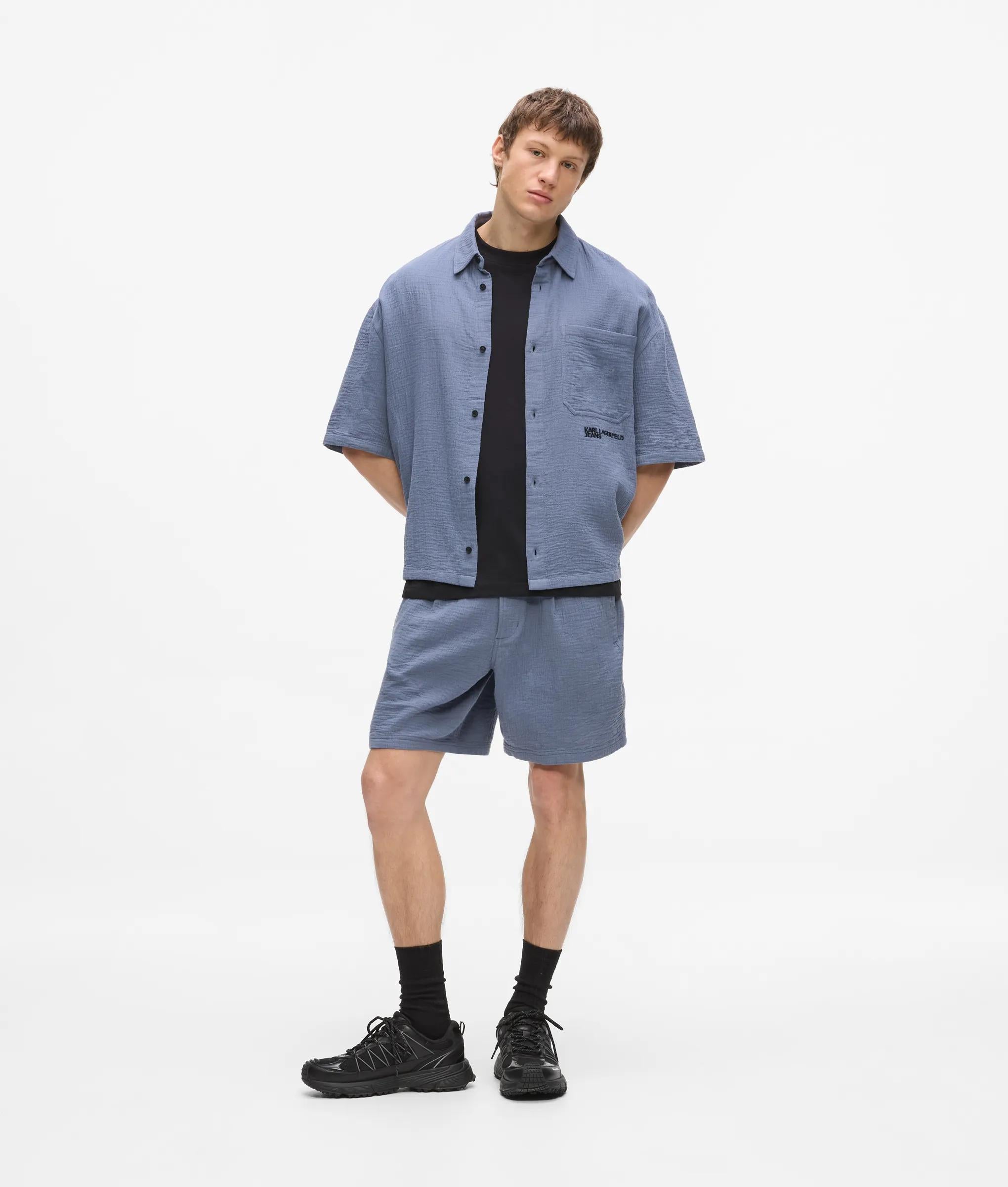 Gekreukeld katoenen shirt