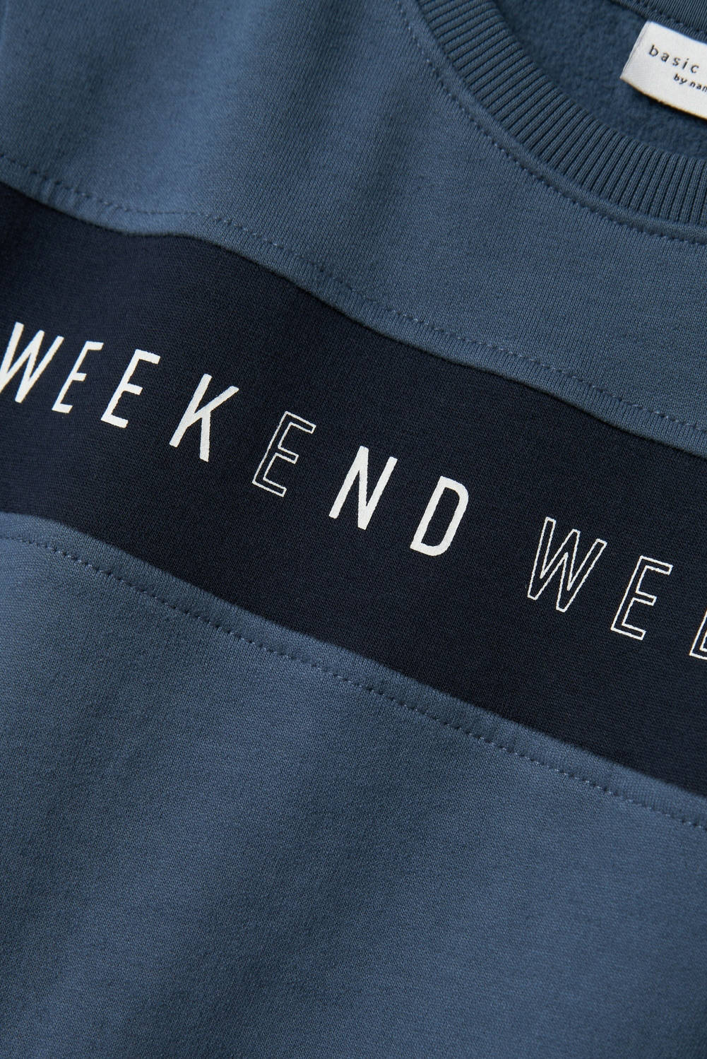 NAME IT sweater NMMVANCE met printopdruk blauw