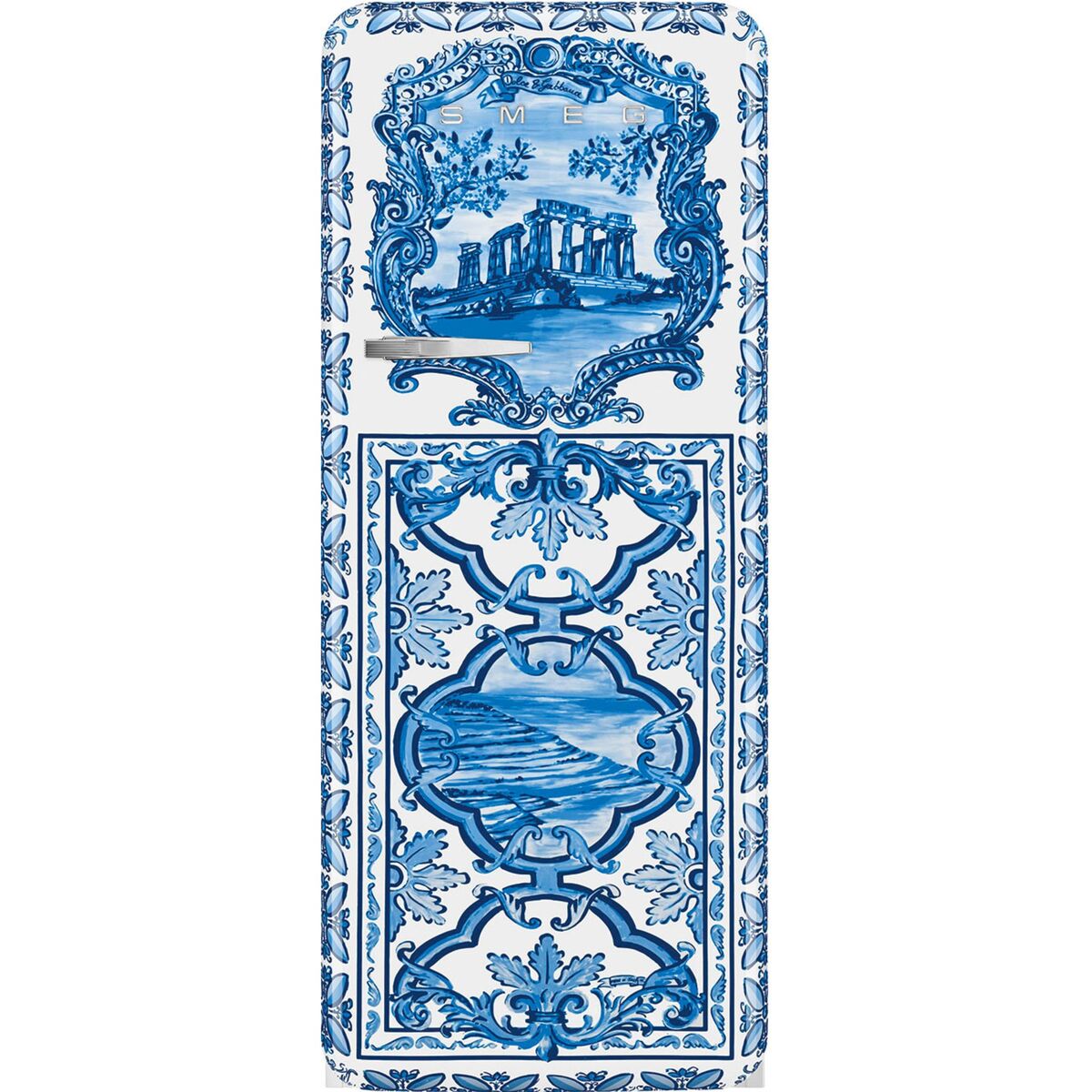 Frittstående kjøleskap Dolce & Gabbana Blu Mediterraneo FAB28RDGME5 153 cm