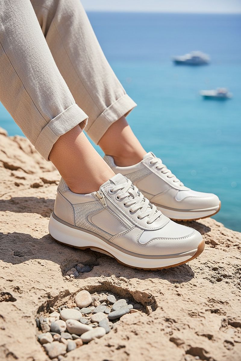 Xsensible New Jersey Stretchwalker Sneakers Zilver Dames