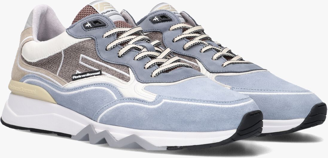 blauwe floris van bommel lage sneakers sfm-10198 de zager