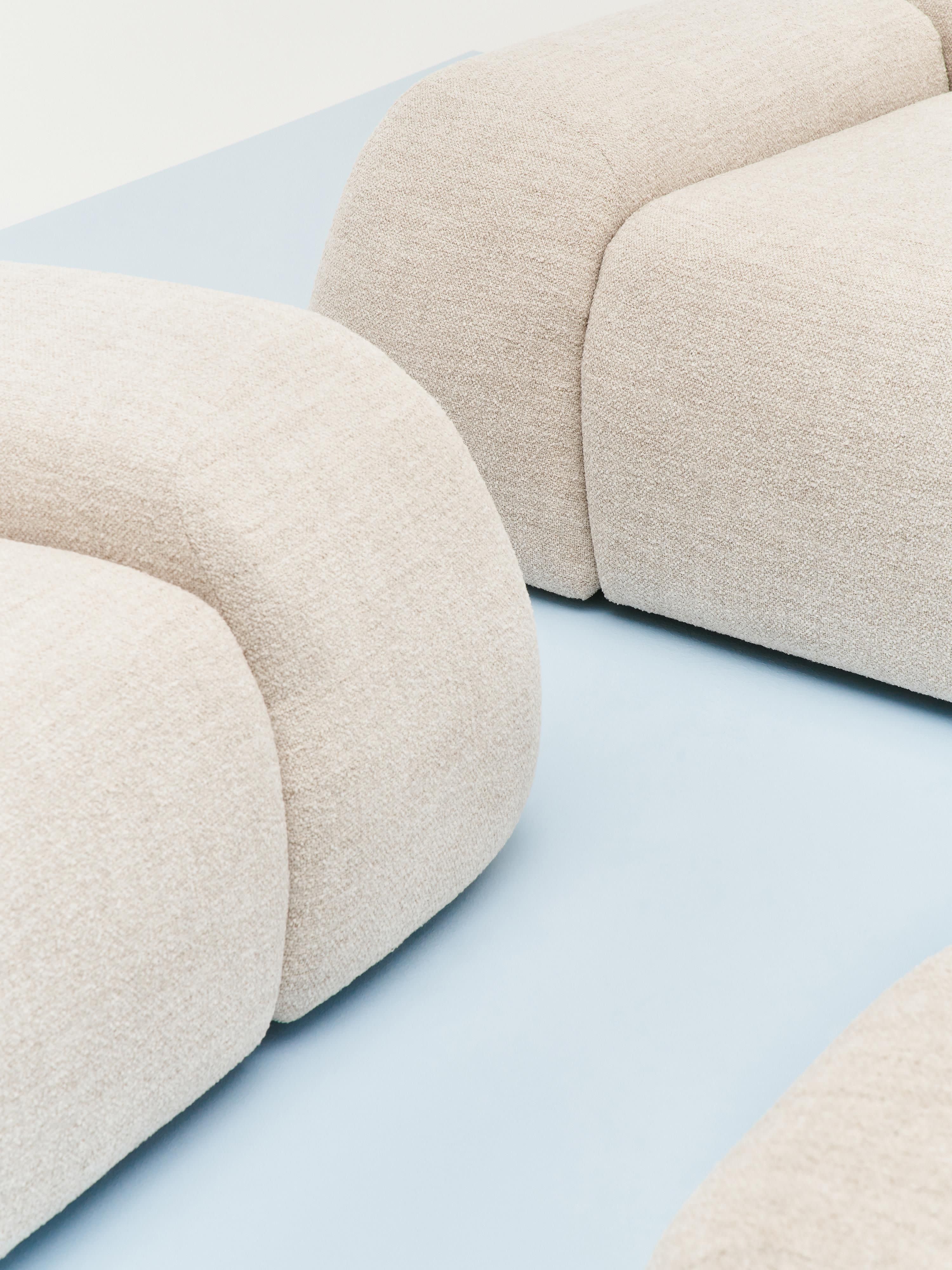 Loungefauteuil Wolke van bouclé