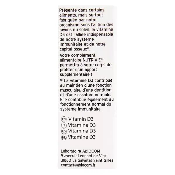 Nutrivie Vitamina D3 2000 UI Spray 20ml