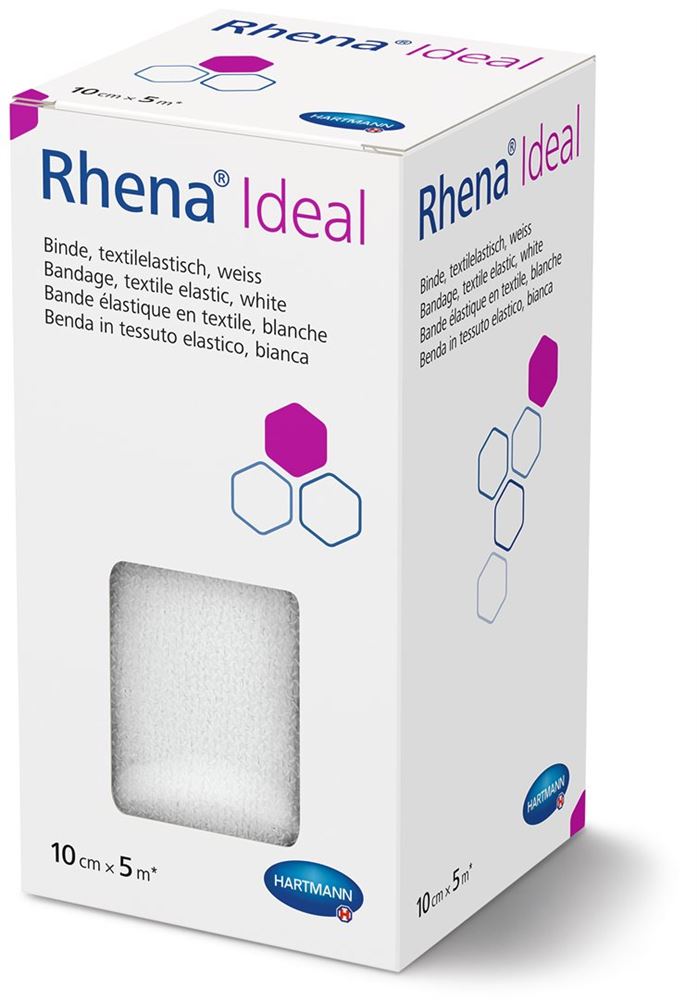 Rhena Ideal Elastische Binde 10cmx5m weiss 1 Stk