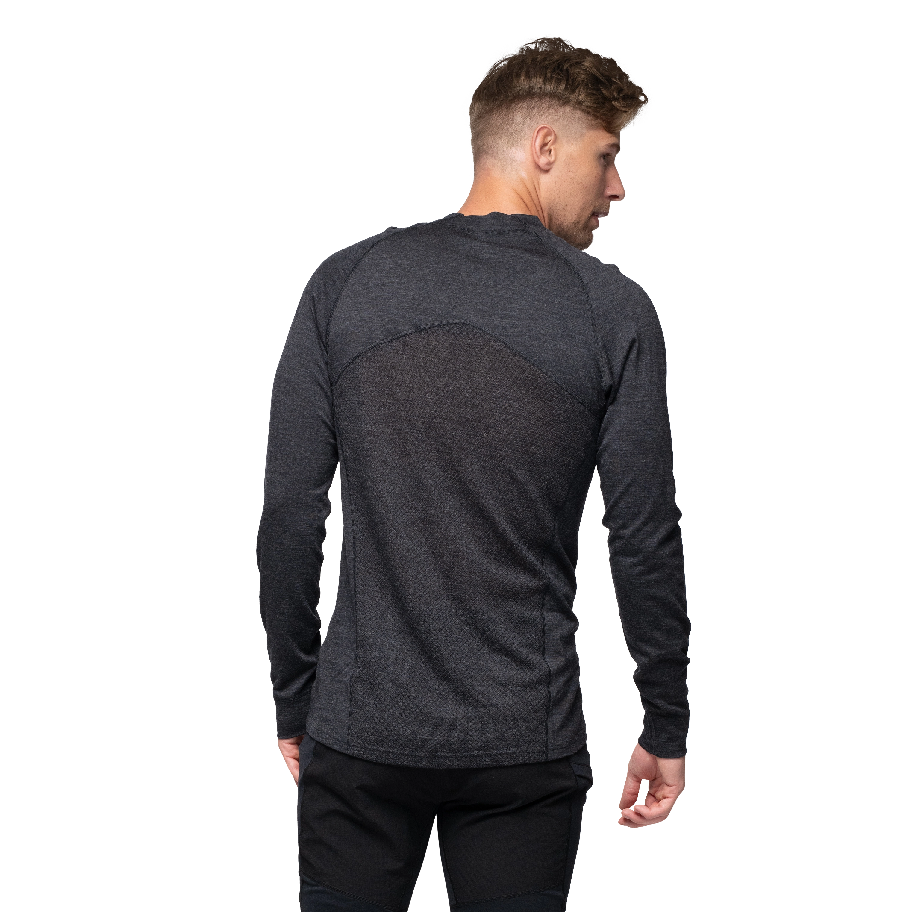 Inner:Pure Long Sleeve Solid Charcoal