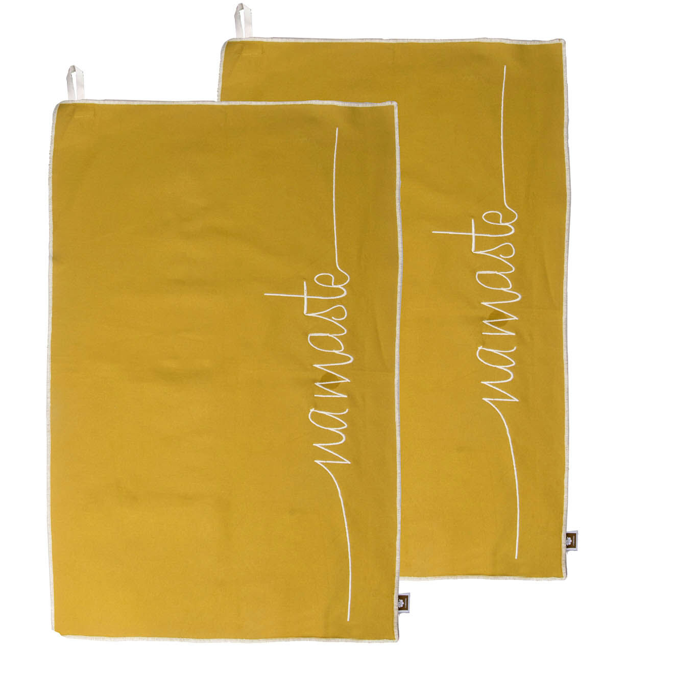 Febronie 2 Torchons en Coton Namaste jaune zest - 50x75 cm