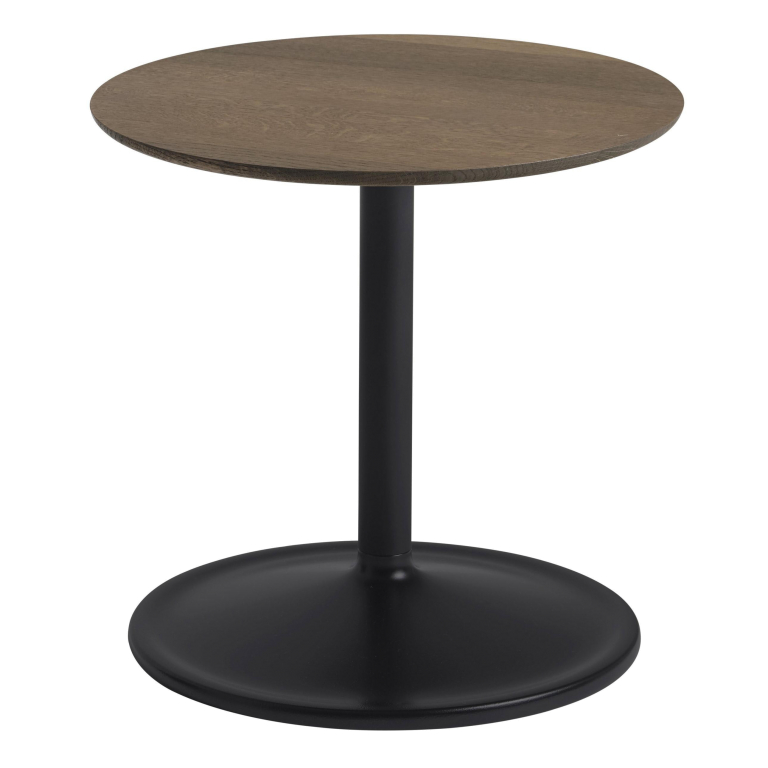 Muuto Soft bijzettafel 41x40 zwart smoked oak blad