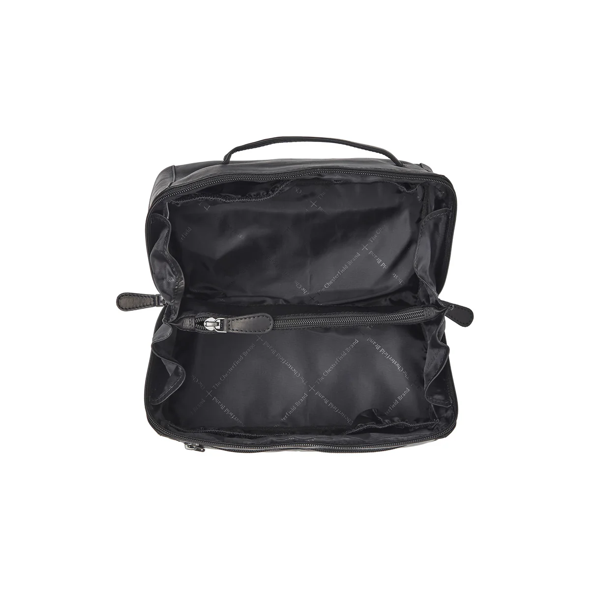 The Chesterfield Brand Trevia Toilettas Waxed Pull Up Zwart