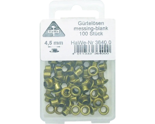 Oogjes messing 4,5 mm verpakking van 100