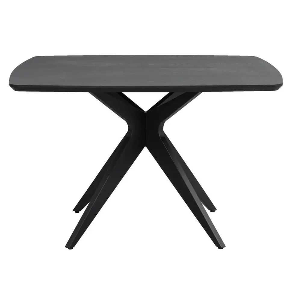 Eettafel Suzanne vierkant - zwart - 120x120 cm