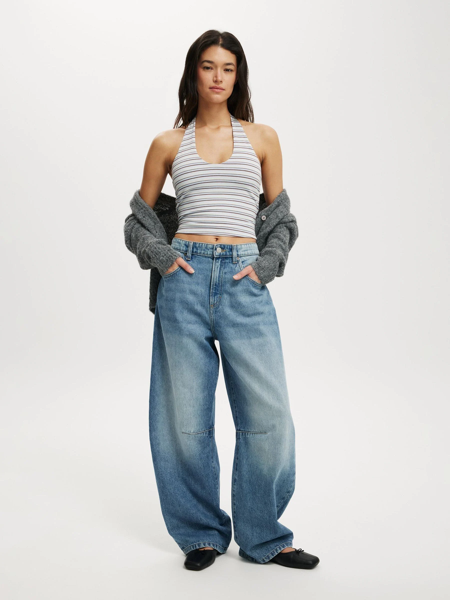 Blauw - Cotton On Barrel Jeans