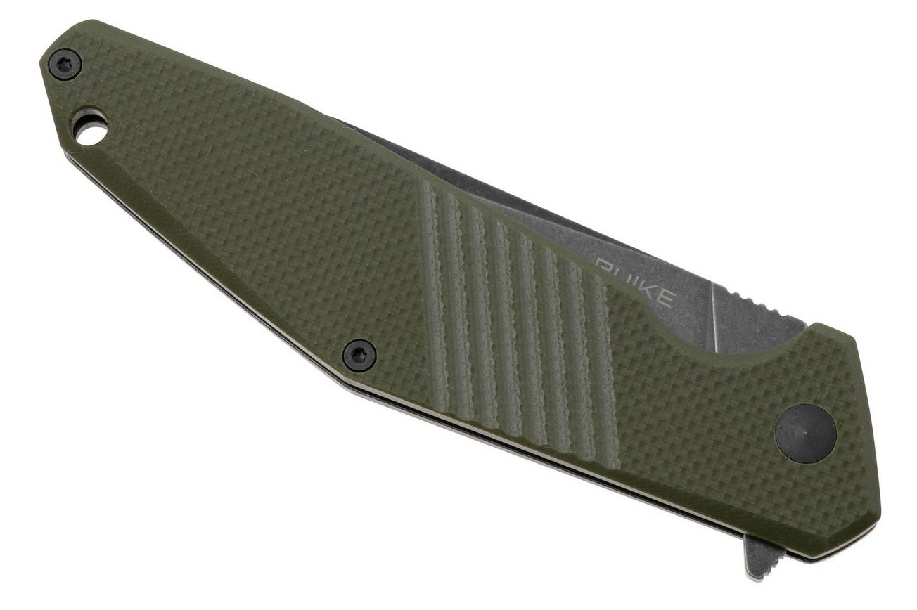 Ruike D191-G Blackwashed 8Cr13MoV, Green G10, zakmes