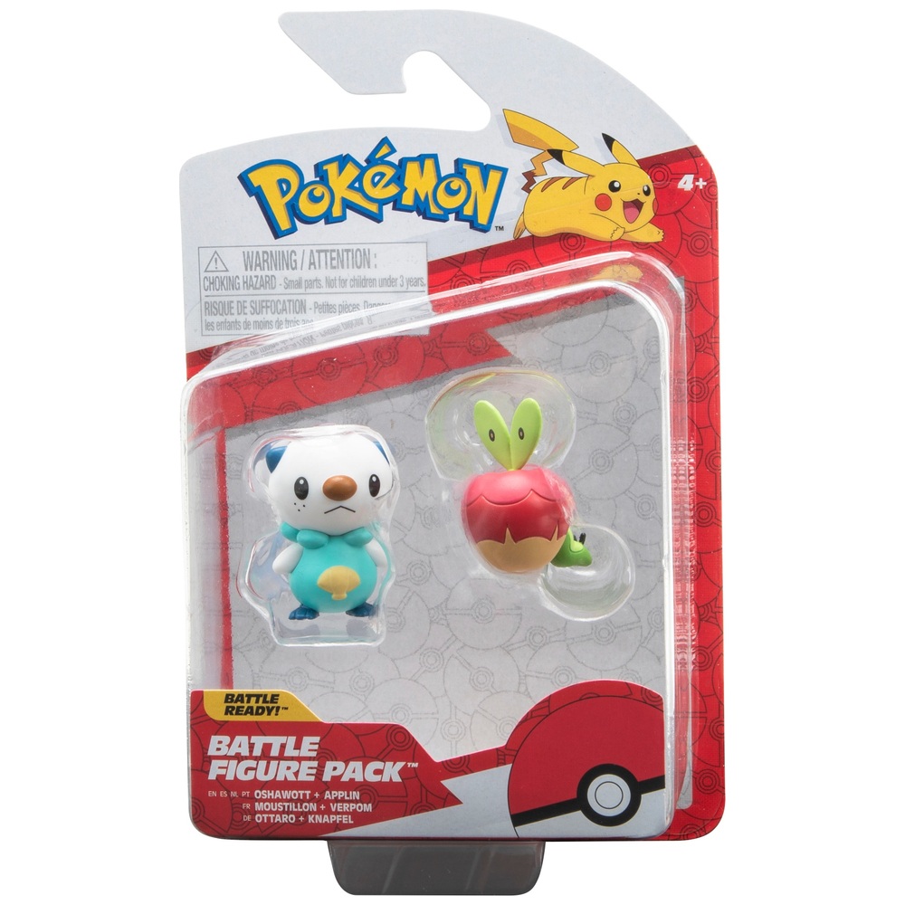 Pokémon-Kampffiguren-2er-Pack – Applin und Oshawott