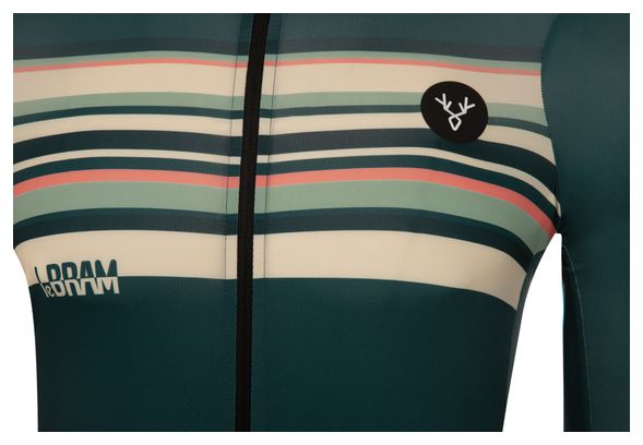 Maillot Manches Courtes LeBram Arpettaz Vert Coupe Ajustée