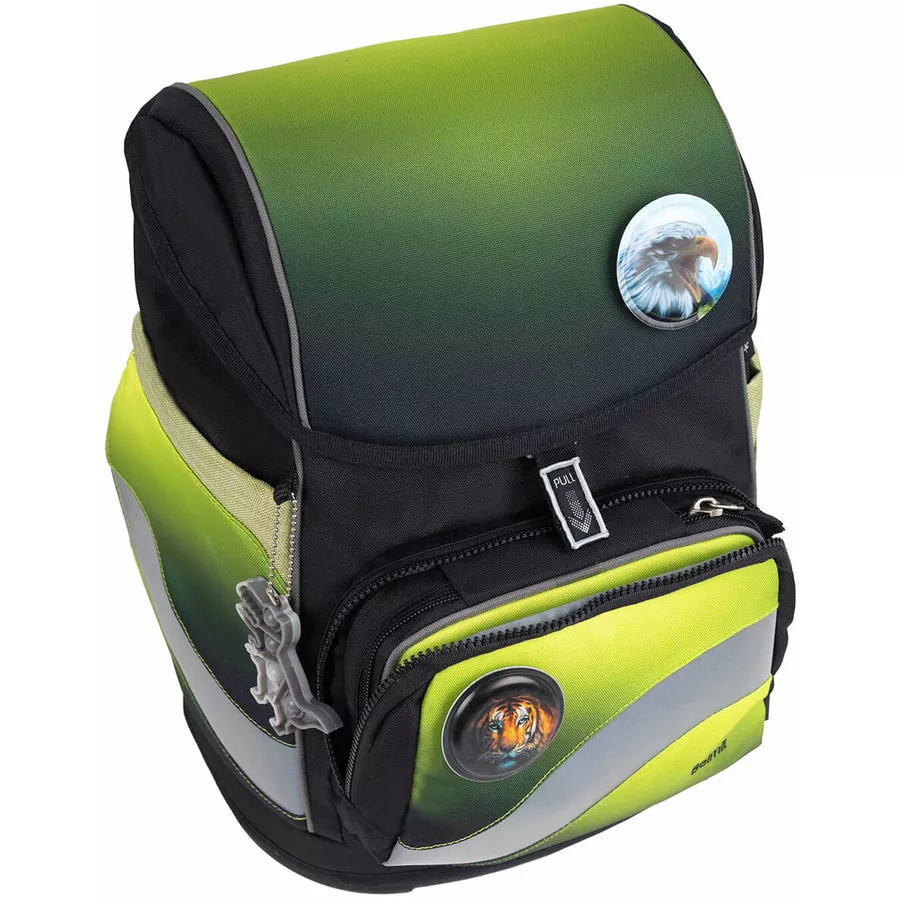 Belmil Schulranzen Premium Smarty Plus Set 5-teilig Black Green