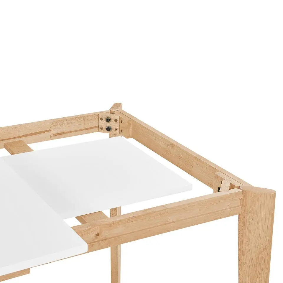 SOLA - Uitschuifbare eettafel - Wit - 90 x 140/180 cm - MDF