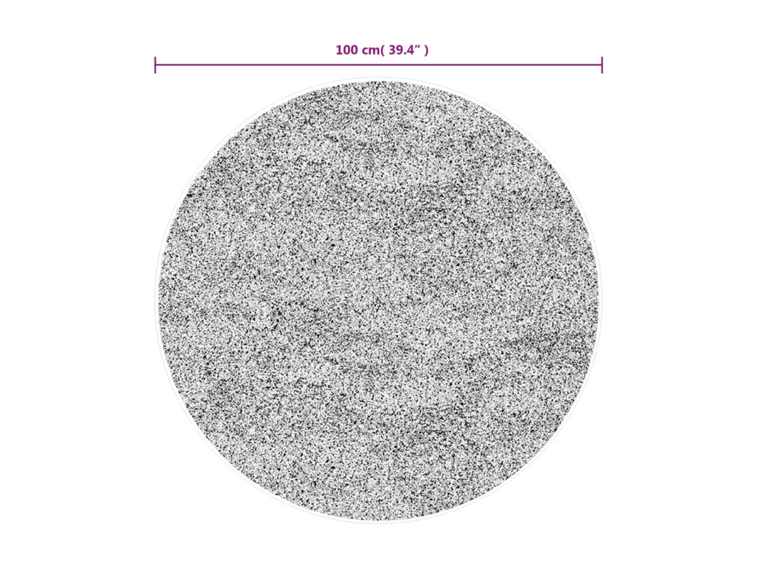 Tapis shaggy à poils longs moderne doré ø 100 cm