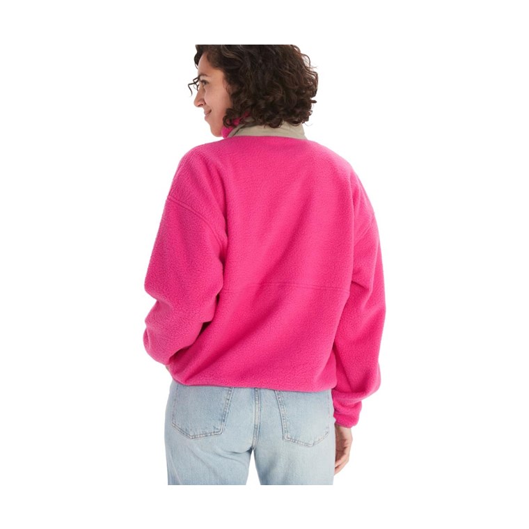 Marmot 94 E.C.O. Recycled Fleece Pullover Women Fuchsia Red/Vetiver