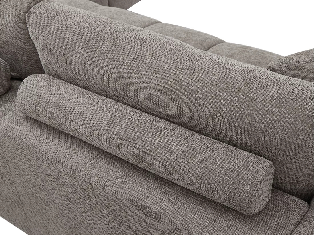 Canapé d'angle droit en tissu gris BERENIA